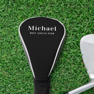 Beste oom ooit Monogram Zwart Golfheadcover