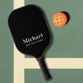 Beste oom ooit Monogram Zwart Pickleball Paddle