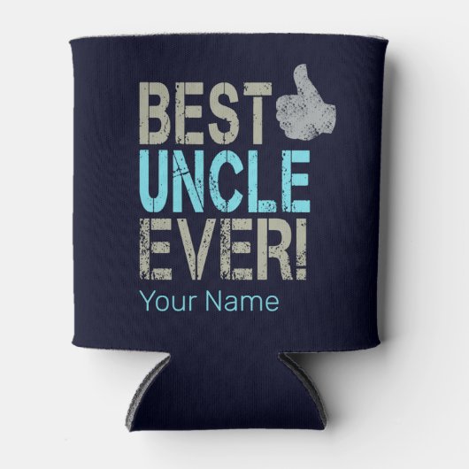 Beste oom ooit ontwerp met duim omhoog blikjeskoeler (Voorkant)