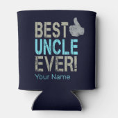 Beste oom ooit ontwerp met duim omhoog blikjeskoeler (Achterkant)