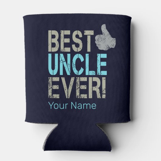 Beste oom ooit  ontwerp met duim omhoog blikjeskoeler (Achterkant)