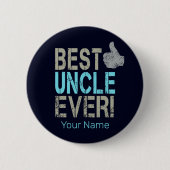 Beste oom ooit ontwerp met duim omhoog ronde button 5,7 cm (Voorkant)