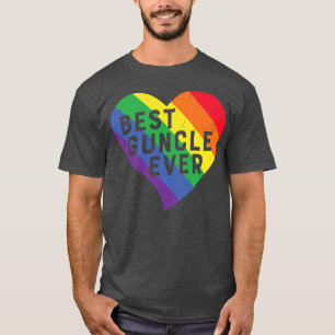 Beste oom ooit Oom LGBTQ Pride Rainbow Flag T-shirt