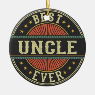 Beste Oom Ooit Retro  Oom Vaderdag Keramisch Ornament