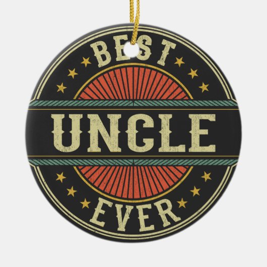 Beste Oom Ooit Retro Oom Vaderdag Keramisch Ornament (Voorkant)