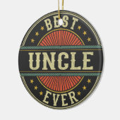 Beste Oom Ooit Retro Oom Vaderdag Keramisch Ornament (Links)