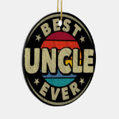 Beste Oom Ooit Retro Oom Vaderdag Keramisch Ornament (Rechts)
