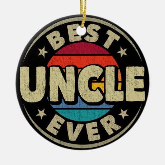 Beste Oom Ooit Retro Oom Vaderdag Keramisch Ornament (Voorkant)