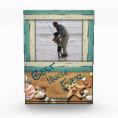 Beste Oom Ooit Strand Persoonlijk Aangepast Fotoblokken (Voorkant)