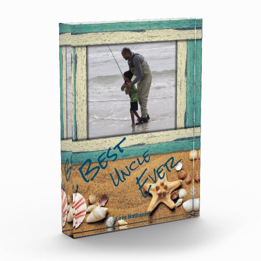 Beste Oom Ooit Strand Persoonlijk Aangepast Fotoblokken (Links)