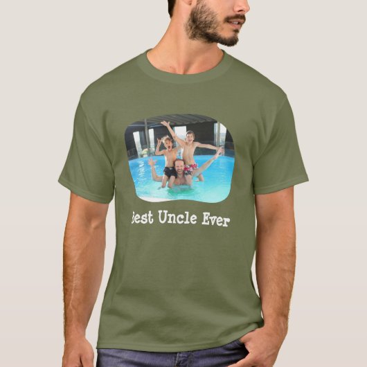 Beste oom ooit uploadt je horizontale foto t-shirt (Voorkant)