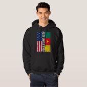 Beste Oom ooit Vaderdag Kameroen Amerikaanse vlag Hoodie (Voorkant volledig)