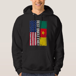 Beste Oom ooit Vaderdag Kameroen Amerikaanse vlag Hoodie