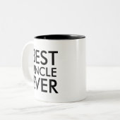 Beste oom ooit | Valentijnsdag Cadeau Tweekleurige Koffiemok (Voorkant links)