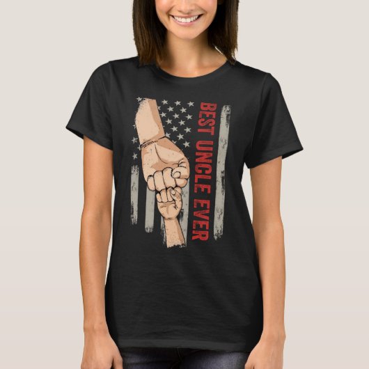 Beste Oom Ooit Vuist Amerikaanse Vlag Grappige Oom T-shirt (Voorkant)