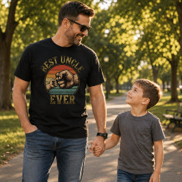 Beste Oom Ooit Vuiststoot Retro Vintage T-shirt