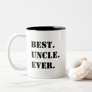 Beste. Oom. Ooit. Zwarte Sjabloon Tweekleurige Koffiemok