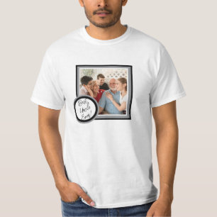 Beste Oom Ooit Zwarte T-Shirt met Aangepaste Foto