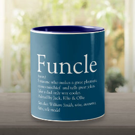 Beste Oom, Oom Ooit Leuk Definitie Blauw Tweekleurige Koffiemok