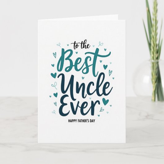 Beste Oom Teal Gradiënt Kaart (Voorkant)