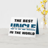 Beste oom ter wereld gepersonaliseerd kaart (Gele Bloem)