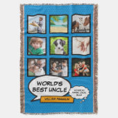 Beste Oom Ter Wereld Leuke Moderne Grappige Comic  Deken (Voorkant Verticaal)