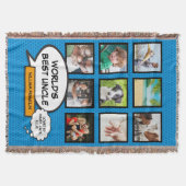 Beste Oom Ter Wereld Leuke Moderne Strips Foto Deken (Voorkant)