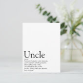 Beste Oom Ter Wereld Ooit, Oomdefinitie Briefkaart (Staand voorkant)