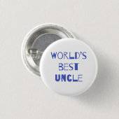 Beste oom van de wereld ronde button 3,2 cm (Voorkant /achterkant)