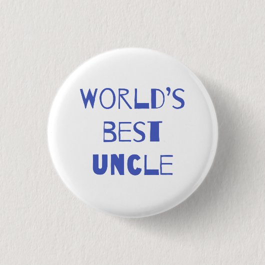 Beste oom van de wereld ronde button 3,2 cm (Voorkant)