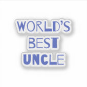 Beste oom van de wereld sticker (Voorkant)