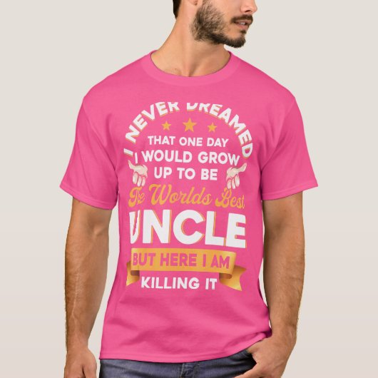 Beste Oom van de Wereld  Voor Oom Broer T-shirt (Voorkant)