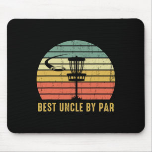 Beste oom van Par Funny Disc Golf Gift voor mannen Muismat