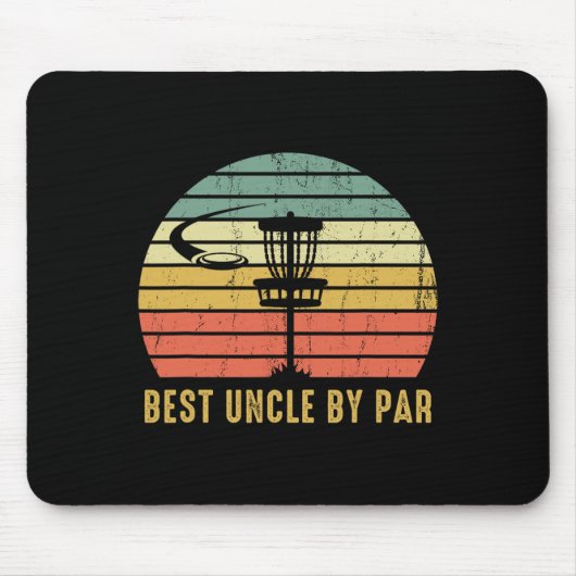 Beste oom van Par Funny Disc Golf Gift voor mannen Muismat (Voorkant)