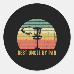 Beste oom van Par Funny Disc Golf Gift voor mannen Ronde Sticker
