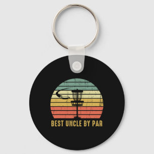 Beste oom van Par Funny Disc Golf Gift voor mannen Sleutelhanger