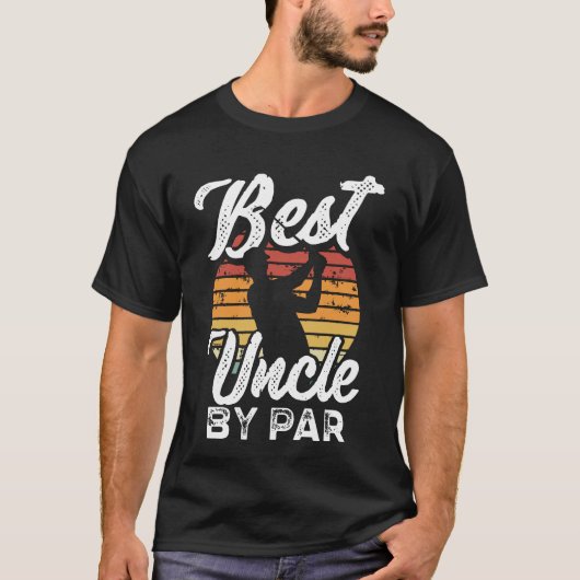 Beste oom van Par  Retro Golf Funny oom T-shirt (Voorkant)
