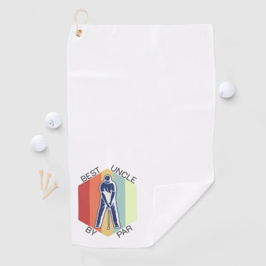 Beste oom van Par Retro Golfhanddoek (Insitu)
