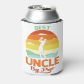 Beste oom van Par Vaderdag Golf Shirt Gift Blikjeskoeler (Blikje Achterkant)