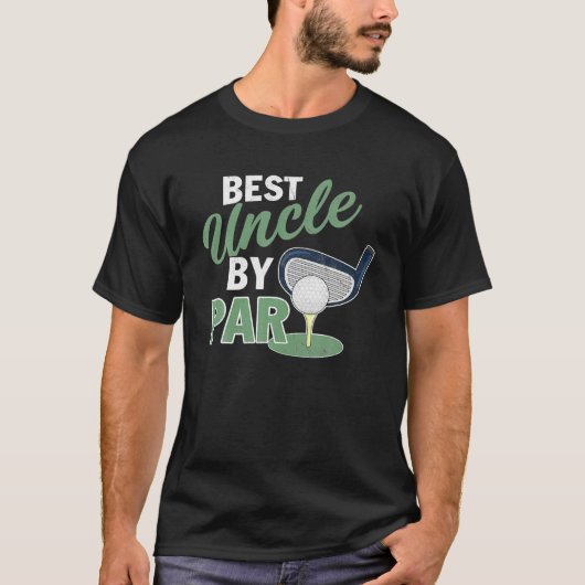 Beste oom van Par Vaderdag Golf-sport T-shirt (Voorkant)