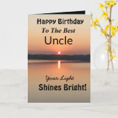 Beste Oom Verjaardag schijnt helder Kaart (Gele Bloem)