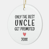 Beste Oom Wordt Bevorderd – Persoonlijk Jaar Keramisch Ornament (Links)
