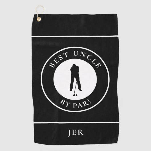 Beste oomfamilie Golfer Monogram Sports Pro Golfhanddoek (Voorkant)