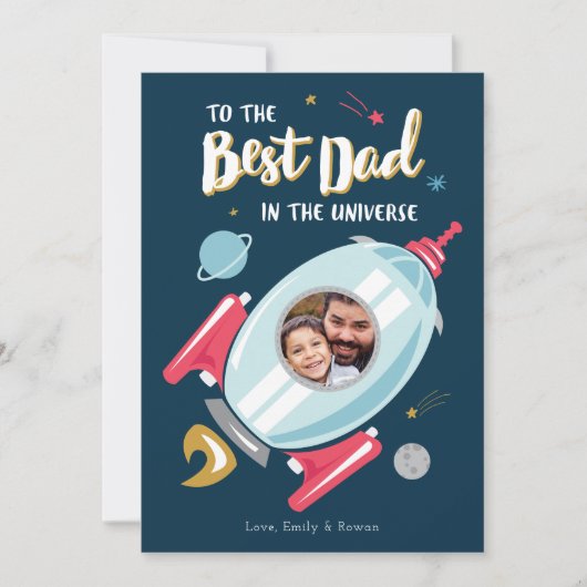 Beste op Universe Vaderdag Kaart (Voorkant)