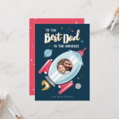 Beste op Universe Vaderdag Kaart (Voorkant / Achterkant in situ)