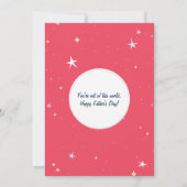 Beste op Universe Vaderdag Kaart (Achterkant)