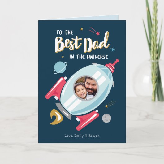 Beste op Universe Vaderdag Kaart (Voorkant)