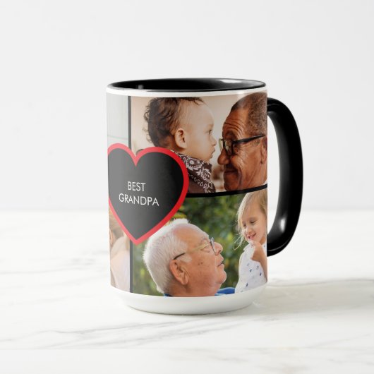 Beste opa 4 foto mok (Voorkant rechts)