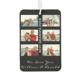 Beste opa Aangepast 6 Fotocollage & naam  Luchtverfrisser