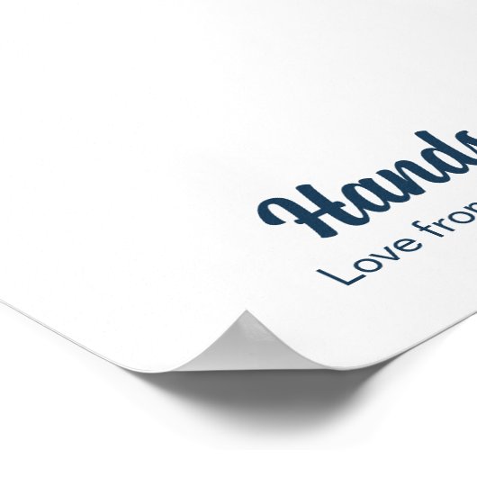 Beste opa aangepaste handafdruk kunst Sjabloon Poster (Hoek)